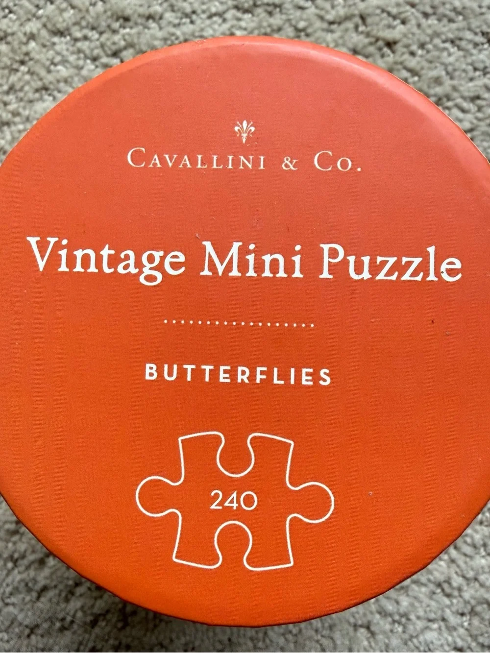 NIB Cavallini & Co. Butterflies Mini Puzzle 240 Pieces Vintage Style